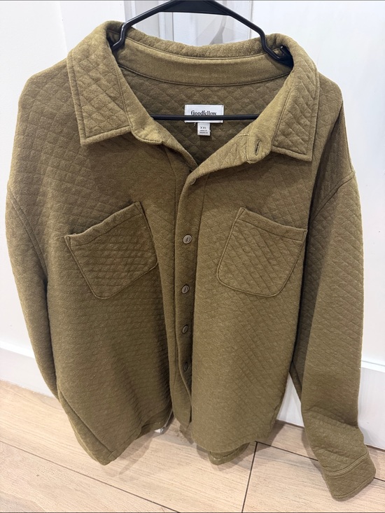Goodfellow & Co Other - Goodfellow & Co Olive Quilted Button-Down Shirt